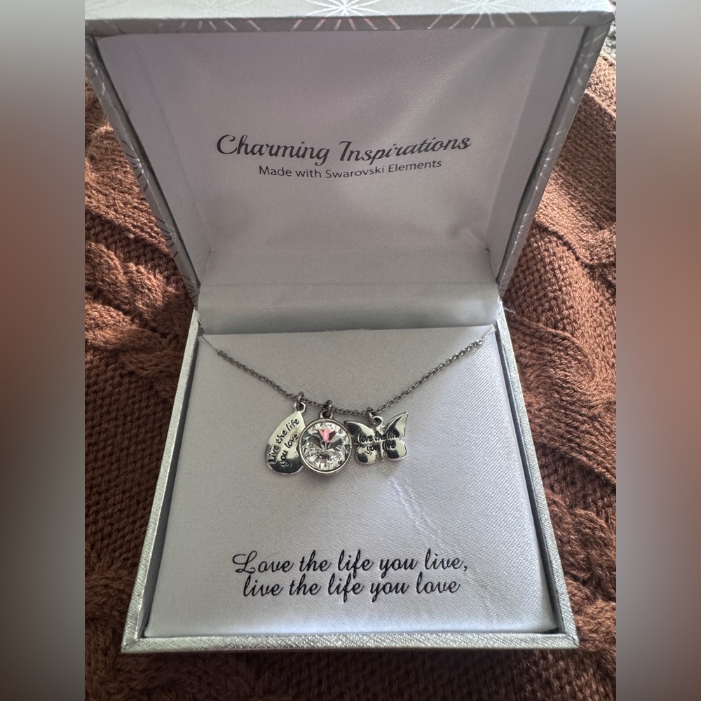 Silver Necklace with Swarovski Elements